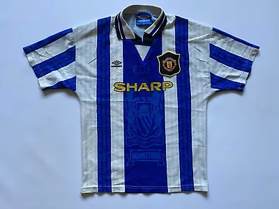 Vintage Manchester United England 1994/1996 Third Football Shirt Umbro Child • £72