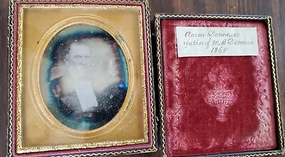 ID AARON DENNAN? Father MB DERMAN?  Daguerreotype Man Formal 1860s Cased Photo  • $399