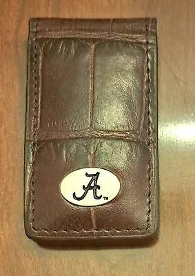Fossil Leather Magnetic Money Clip Case Alabama Crimson Tide BRAND NEW! • $9.95