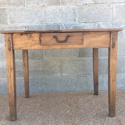 Vintage Rustic Primitive Folk Mexican Early CA Table Desk Pine Handcrafted Wood • $750