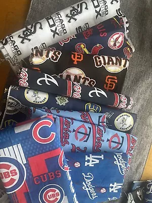  MLB Baseball Teams Cotton Fabric Remnants  • $20