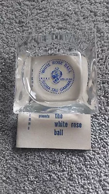 Michigan State Normal College Ash Tray 1951 The White Rose Ball With Program • $15