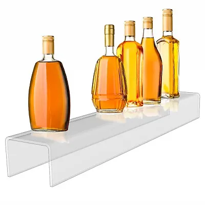 £18.29 • Buy Back Bar Bottle Spirits Drinks Wine Plants Rack Display Long Stand Clear Acrylic