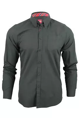 Mens Merc London ALBIN Long Sleeved Plain Shirt (Black XS) • £36.99