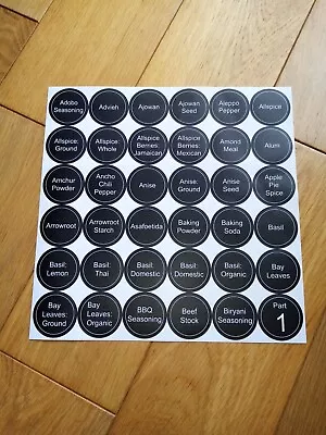 £1.99 • Buy No 1 Spice Herb Storage Pantry Jar 3.5cm Labels  Round Stickers 36pcs