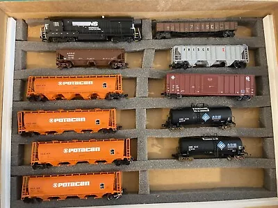 Job Lot American N Scale Locomotive And Wagons/ Freight Cars Atlas Bachmann • £45