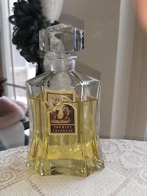 Vintage YARDLEY ENGLISH LAVENDER Crystal Bottle1950 STUNNING! RARE!! Top Stuck! • $80