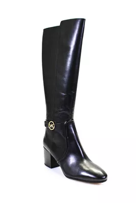 Michael Michael Kors Womens Knee High Carmen Boots Black Leather Size 8.5M • $109