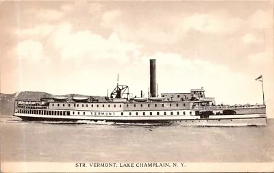 SHIP Steamer VERMONT Lake Champlain New York Passengers Divided Back C1907-1915 • $6.49
