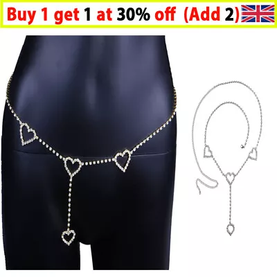 £5.75 • Buy Sexy Women's Waist Chain Rhinestone Beach Ladies Belly Necklaces Body Jewelry MC