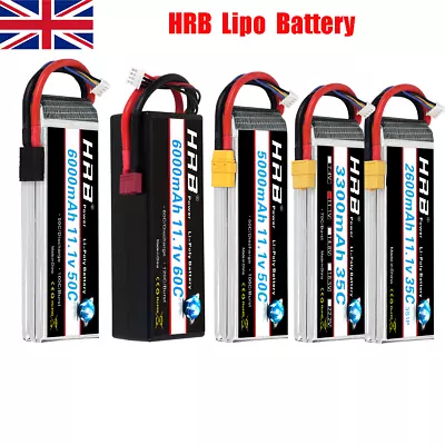 HRB 3S 11.1V Lipo Battery 2600-5000 6000mAh For RC Car Truck Helicopter Airplane • £45.99