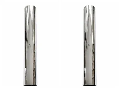 PAIR Of Chrome 5 Inch Straight Stack Pipe 5  OD X 36  Inch Truck Exhaust Tube US • $164