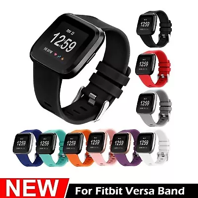 For Fitbit Versa 2 Replacement Silicone Wrist Strap Wristband Sports Band Watch • $8.99