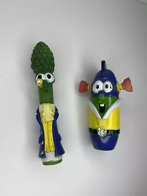 Veggie Tales Larry The Cucumber And Archebald The Asparagus Toy Figures • $11.99