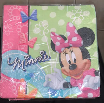 MINNIE MOUSE BOW-TIQUE LUNCH NAPKINS (16) ~ Birthday Party Supplies Dinner Large • $4