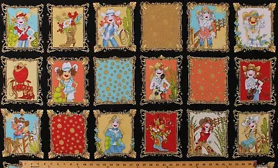 23.5  X 44  Panel Cowgirls Western Ranch Whoa Girl Loralie Designs Fabric Panel  • $8.80