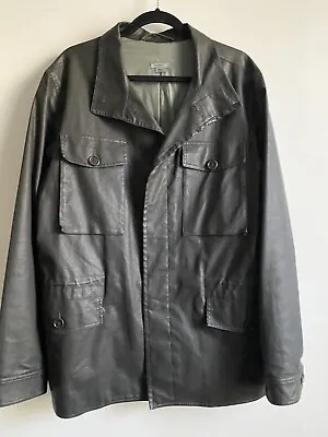 M0851 Gray Black Trench Coat Size 10 • $65.55