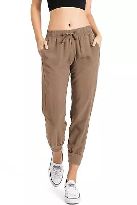 Love Tree Women's Juniors High Rise Tencel Ankle Joggers • $29.97