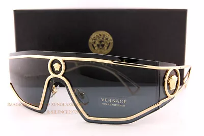 Brand New VERSACE Sunglasses VE 2226 1002/87 Gold/Grey For Men • $199.99