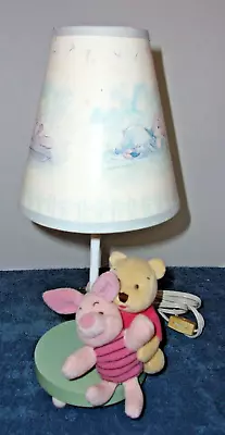 Vntg Winnie The Pooh & Piglet Plush Nursery Lamp • $39.99