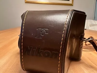 Vintage Nikon F Leather Camera Bag Adjustable Neck Strap • $15