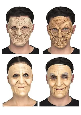 Old Man Woman Mask Latex Face Halloween Male Female OAP Granny Grandad Halloween • £12.99