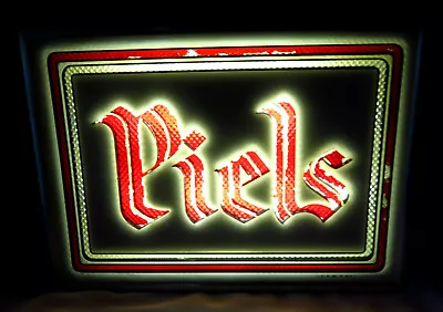 RARE Vintage 1971 Piels Lighted Standing Hanging Box Bar Sign Display • $95