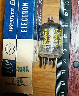 Strong NOS Western Electric Black Plate D Getter 404A Tube - 102 • $13.99