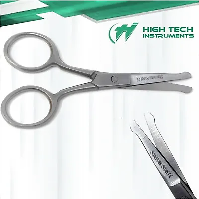 Safety Nose Vibrissa Nostril Ear Facial Hair Scissors Nose Mustache Hair Remover • $6.99