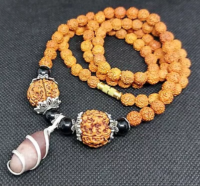 Narmadeswar Mala Narmadeshwar Necklace Narmadeswar With 5 Mukhi (Face) Rudraksha • $14.99