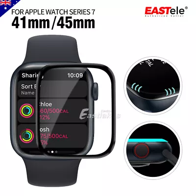 $5.79 • Buy For Apple Watch Series 8 7 41/45mm Full Coverage Tempered Glass Screen Protector