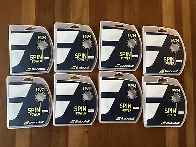 [8 Sets] NEW Babolat RPM POWER 17 G Guage 1.25 Tennis String BROWN 40 Ft Set • $79.99