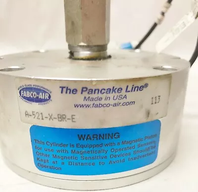 Fabco-Air A-521-X-BR-E Pancake Cylinder W/ SMC Valve  #10230 • $52.16