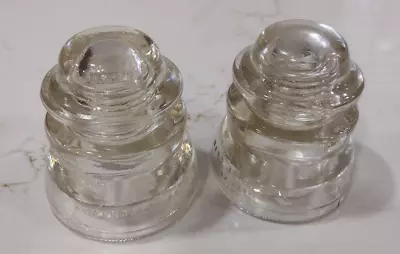 Vintage Hemingray Clear Electrical Glass Insulator Scallop Bottom • $29.90