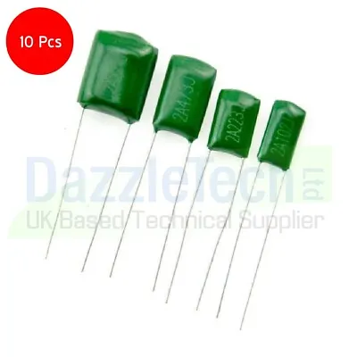 Audio Capacitor Mylar Polyester Film 1n 2n2 4n7 10n 22n 47n 100n 220n  X 10pc  • £2.89