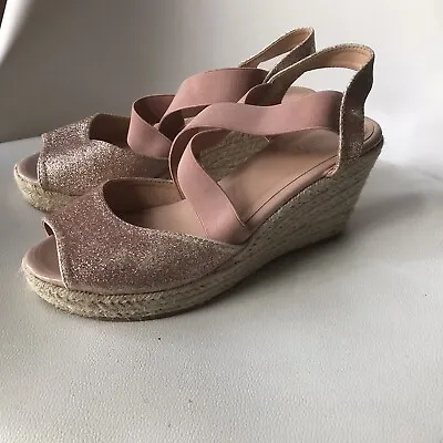 Women’s Wallis Woven Wedge Shoes - Size 7 - Pink • £5.90