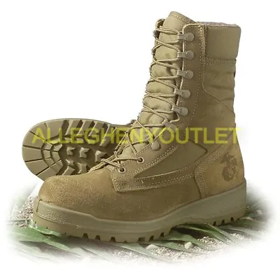 Genuine USMC US Military HOT WEATHER Desert COMBAT BOOTS Coyote Brown NEW • $39.90