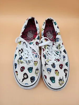 Vans Men's Marvel Heads Avengers Skate Shoes Iron Man Spider Man Hulk Men’s 8.5 • $35.58