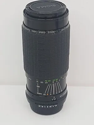 Sigma High Speed Zoom Multi Coated 1:3.5-4 F=80 X200mm Lens. For Pentax - K • $59.90