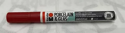 Marabu Porcelain & Glass Painter Marker Pen 1-2mm - Cherry 125 - New • £2