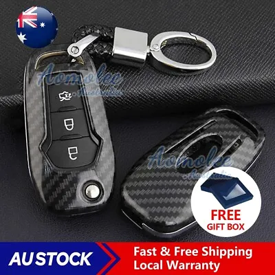 For Ford Mondeo Ecosport Explorer Ranger Hard Car Key Shell Chain Fob Cover AU • $21.95