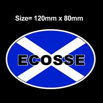 Scotland Ecosse Oval Design With Scottish Saltire Flag Vinyl Car Sticker Decal • £2.49