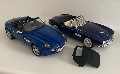 RICKO 1/18 Scale 1956 BMW 507  Blue 32106 & Motormax 1/18 BMW Z8 Blue 73106 • $65