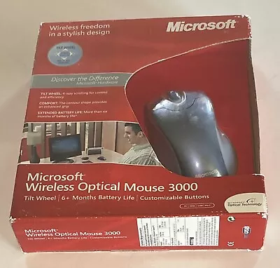 Microsoft Wireless Optical 3000 Tilt Wheel Computer Mouse Unopened; PC/MAC/USB • $17.99