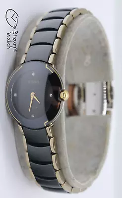 Ladies Rado Jubile Coupole Black Dial 24mm Scratchproof Ceramic 204.0302.3 Watch • £299