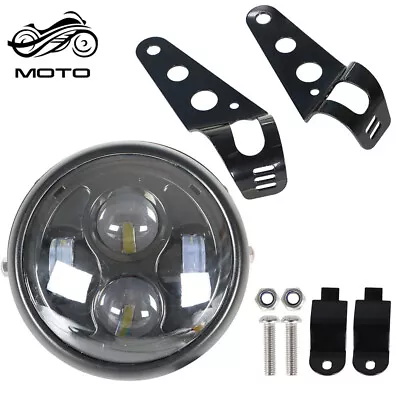 6.5  Motorcycle Headlight Round LED Projector Head Lamp For Cafe Racer US • $7.87