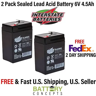 2 Packs Of 6V 4.5Ah SLA Interstate Batteries For Mojo Motorized Duck Decoy • $49.99