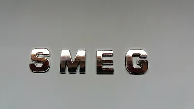 £4.99 • Buy New Chrome Metal Smeg Letters / Word Self Adhesive. Similar Font To Original