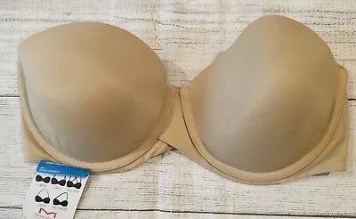 Maidenform Sweet Nothings •Size 36D• Nude Strapless Customizable Bra •NWT • $15.95