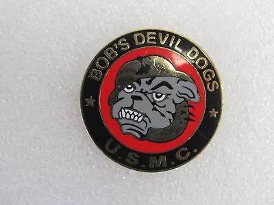 US Marines Bob's Devil Dogs USMC Marine Corps Lapel Pin Hat Badge Civilian Dress • $4.95